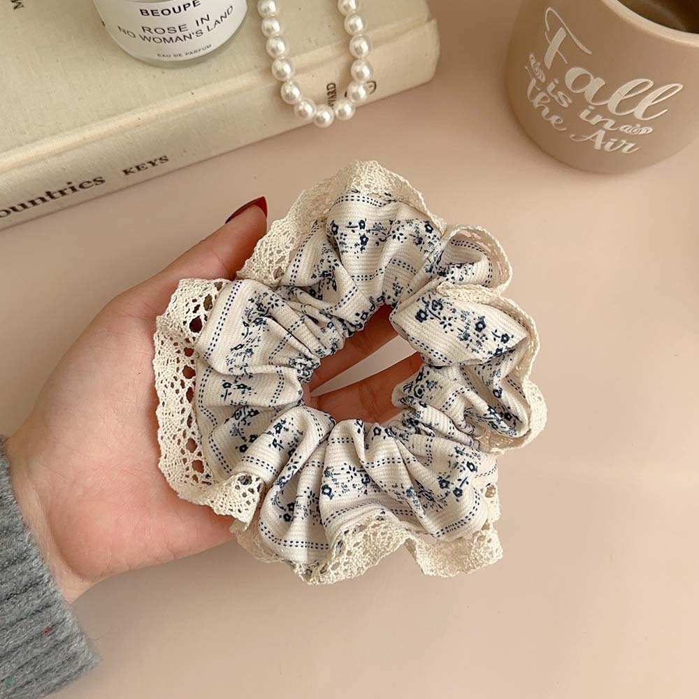 Women's Elegant Pleated Cloth Hair Tie Solid Color Minimalist Daily Scrunchie