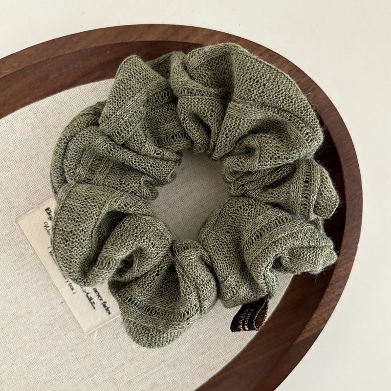 Women's Soft Knitted Wool Hairband Warm Autumn Winter Solid Color Hair Tie