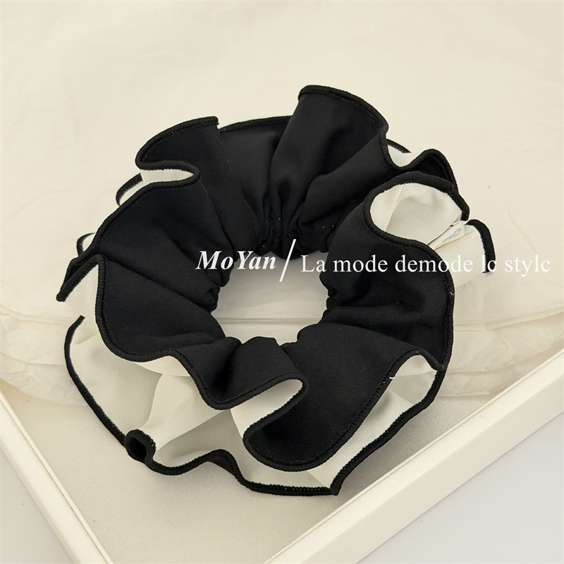 Women's Soft Cloth Spring Hair Tie Accessories Color Block Style