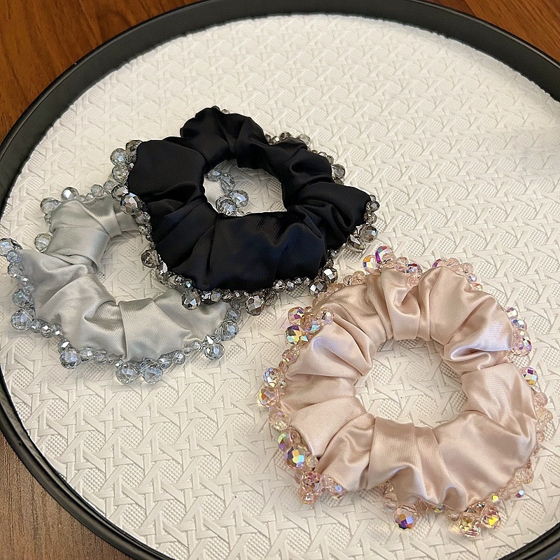 Women's Fairy Elastic Bubble Hair Tie Scrunchie Crystal Cloth