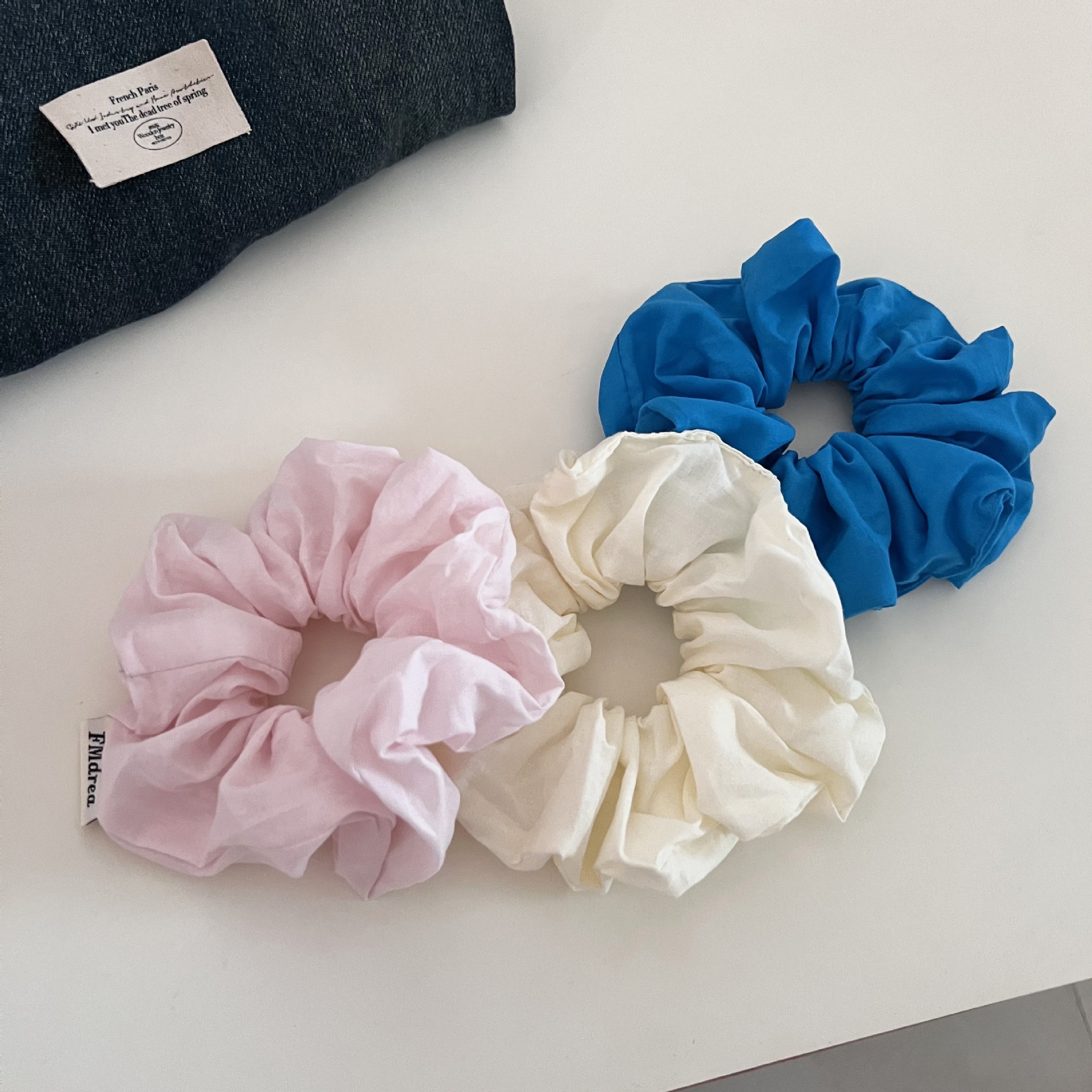 Women's Soft Cotton Hairbands, Solid Colorful Elastic Ties for Bun & Ponytail