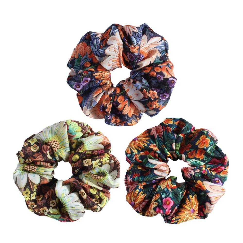 Women's Vintage Fabric Hair Tie Summer Accessory Floral Print