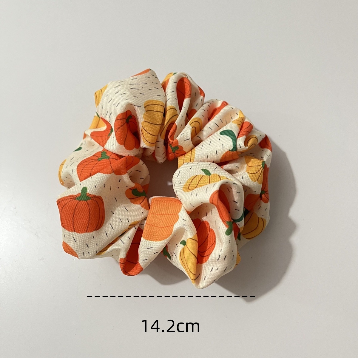 Women Versatile Fabric Hair Ties Assorted Turkey Pumpkin Patterns