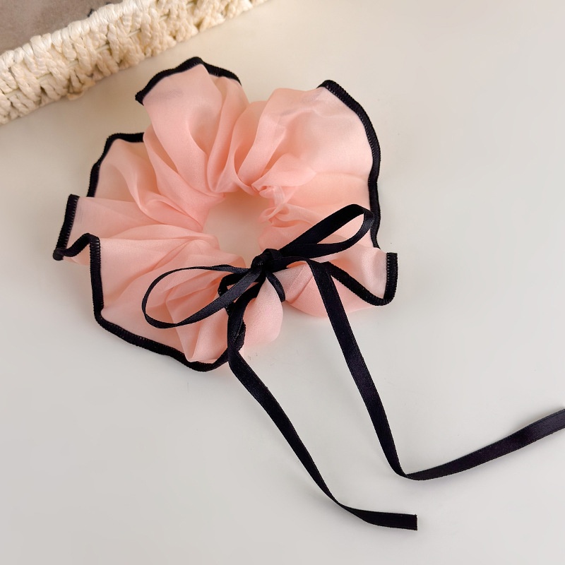 Women's Sweet Cloth Hair Tie For Spring And Summer Solid Color