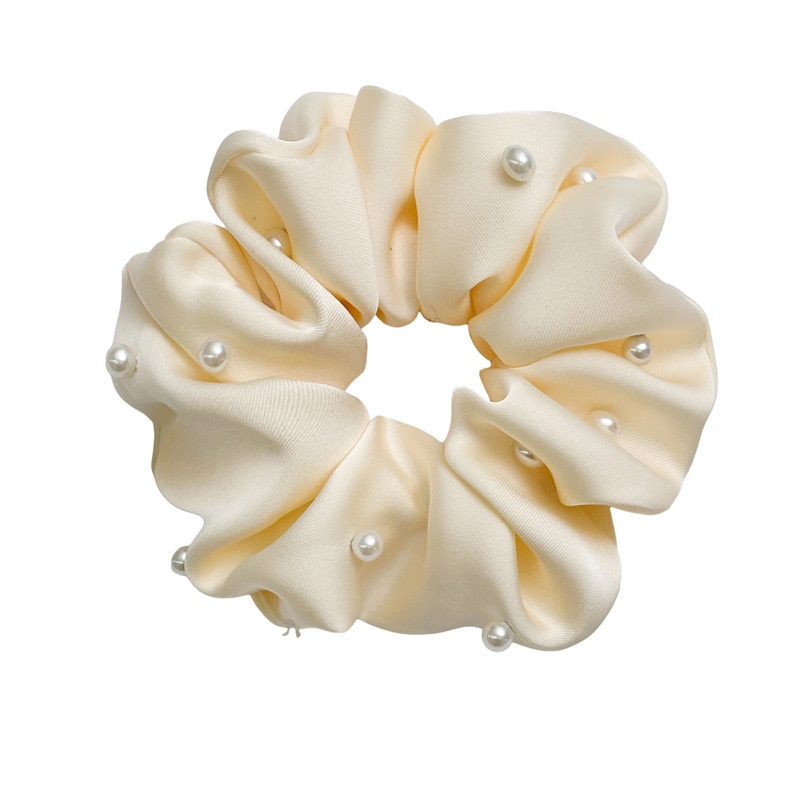 Women's Elegant Pearl Cloth Hair Tie Casual Holiday Solid Color