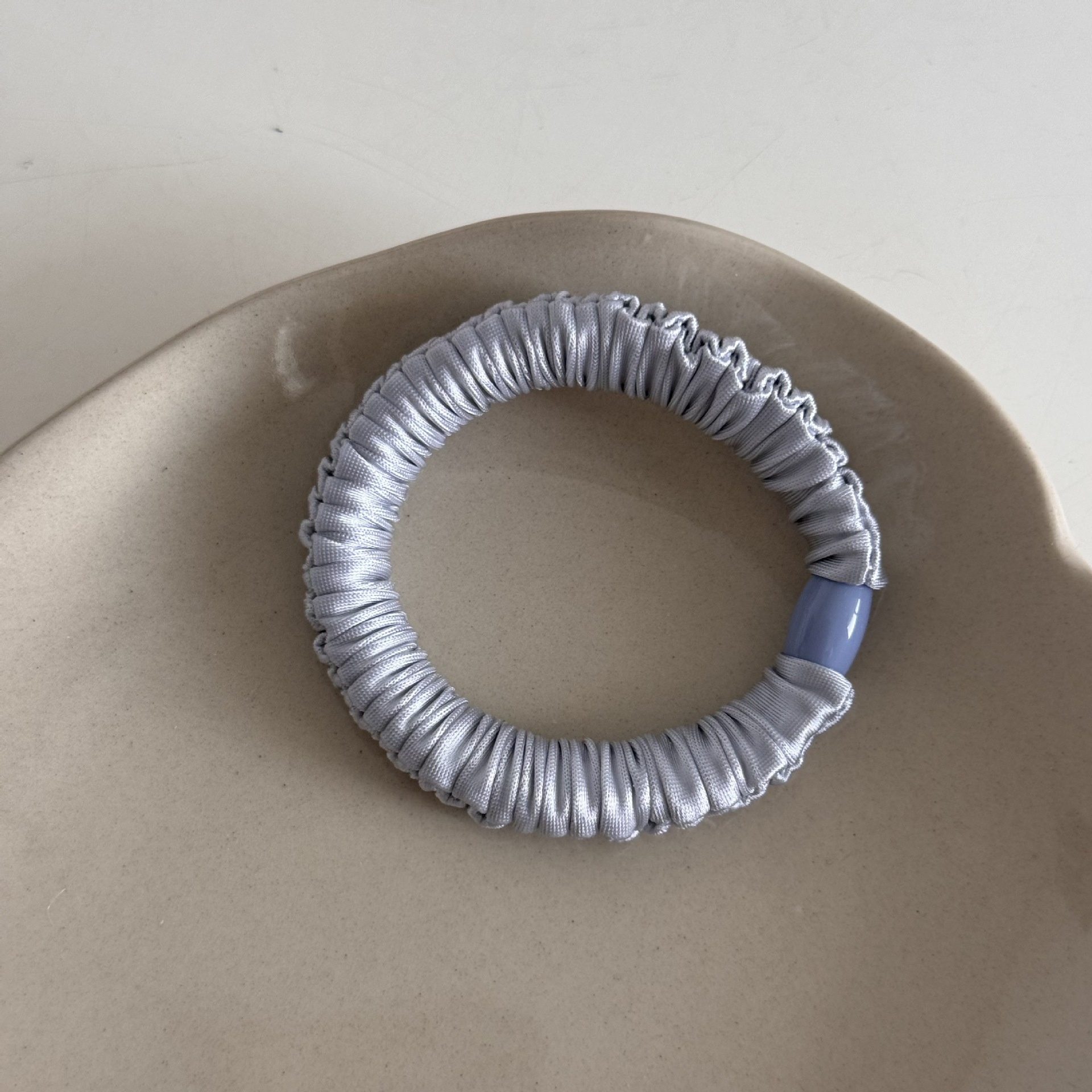 Women's High Elastic Cloth Large Bow Hair Ties Daily Solid Macaron Color