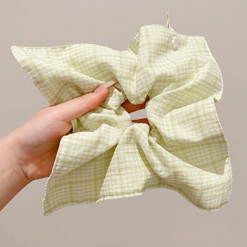 Women's Elegant Square Scarf Scrunchie Chic Cloth Ponytail Hair Tie
