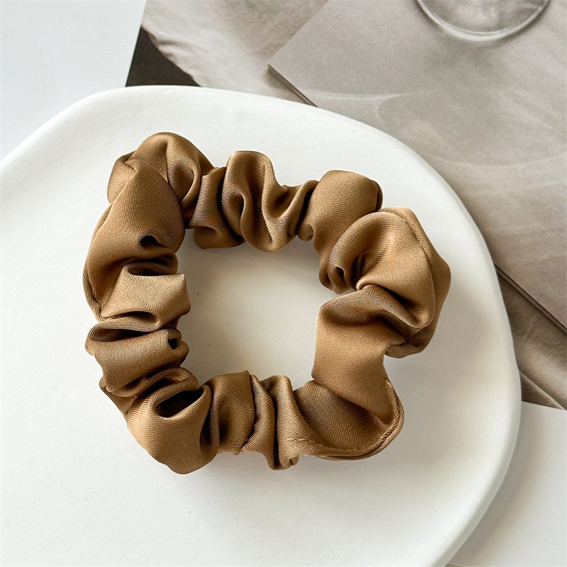 Women's High Elastic Summer Ponytail Scrunchie Hair Tie Solid Color