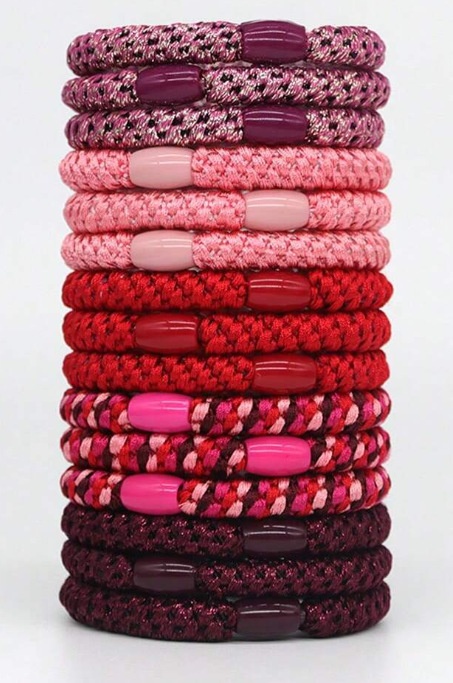 Women's Elastic Braided Ponytail Hair Ties Retro Embroidered Mesh