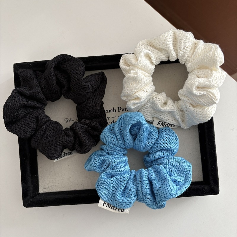 Women's Simple Knit Hair Tie Spring Everyday Hair Accessory Solid Black