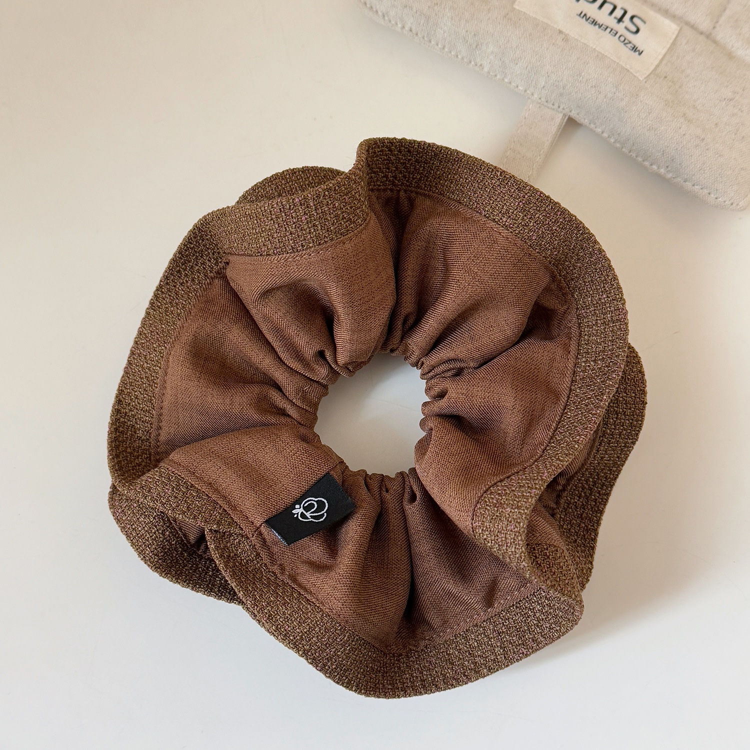 Women's New Style Cloth Flower Hair Tie, Grey Color Block Spring Accessory