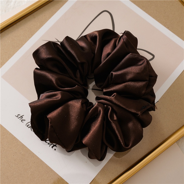 Women's Handmade Cloth Scrunchie Fashion Solid Color Daily Hair Tie