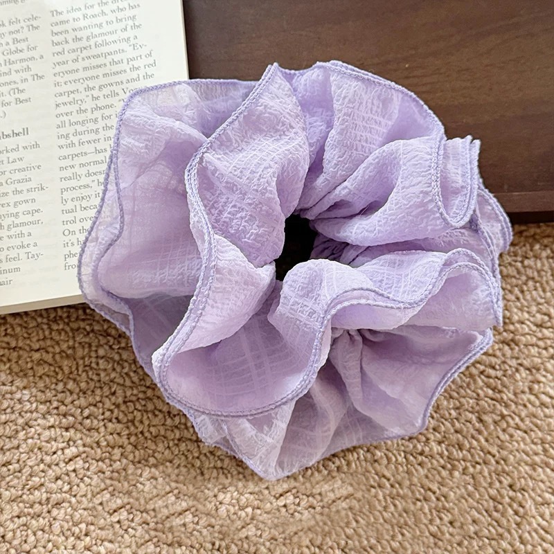 Women's Elegant Fabric Banquet Elastic Hair Band Solid Color