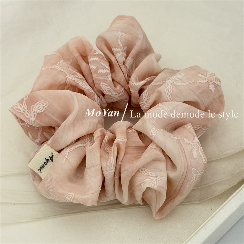 Women's Vintage Spring Cloth Hair Tie In Lilac Floral Pattern