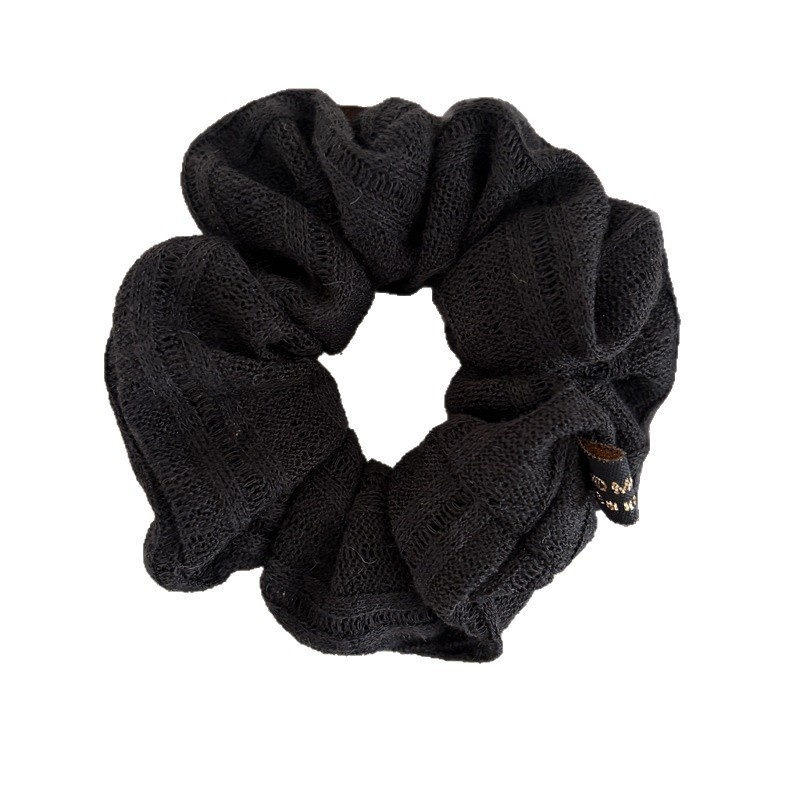 Women's Soft Knitted Wool Hairband Warm Autumn Winter Solid Color Hair Tie