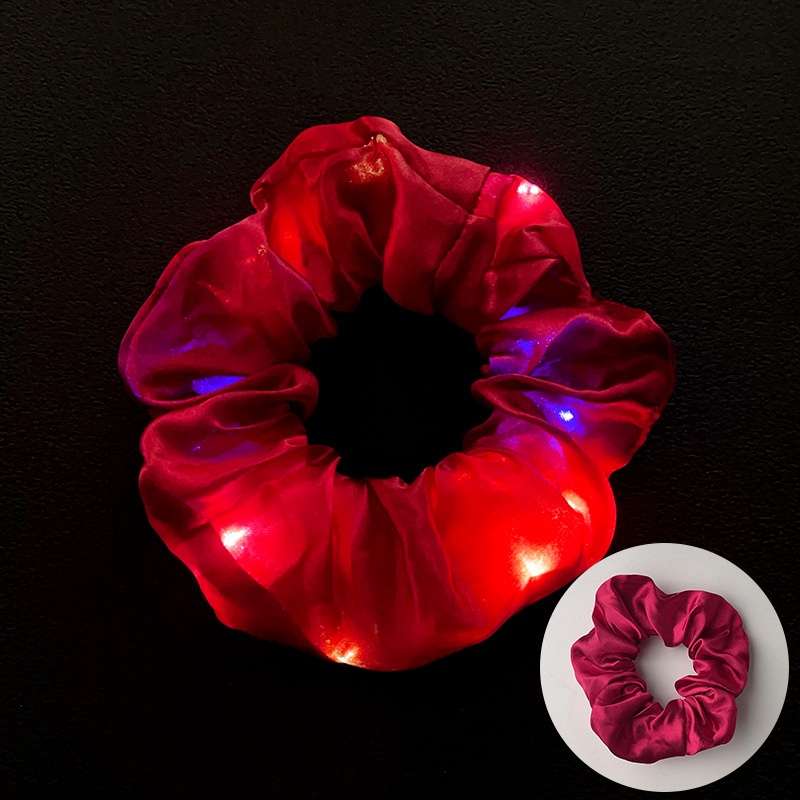 Women's Luminous Artificial Crystal Autumn Halloween Hair Tie Solid Color