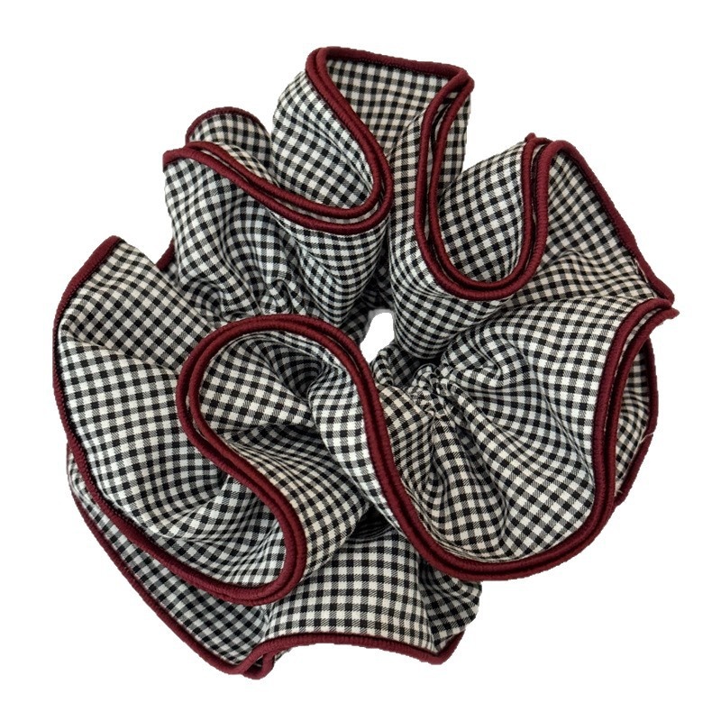 Women's Comfortable Cloth Scrunchies Hair Ties Classic Plaid Checkered