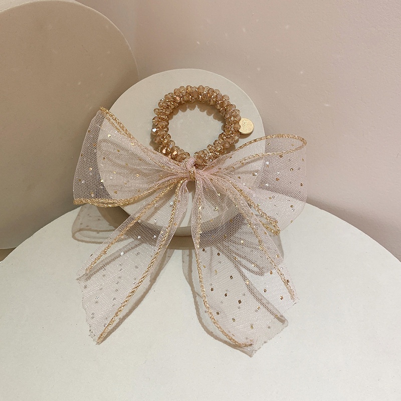 Women's Daily Holiday Gauze Hair Tie Scrunchie Sweet Bowknot