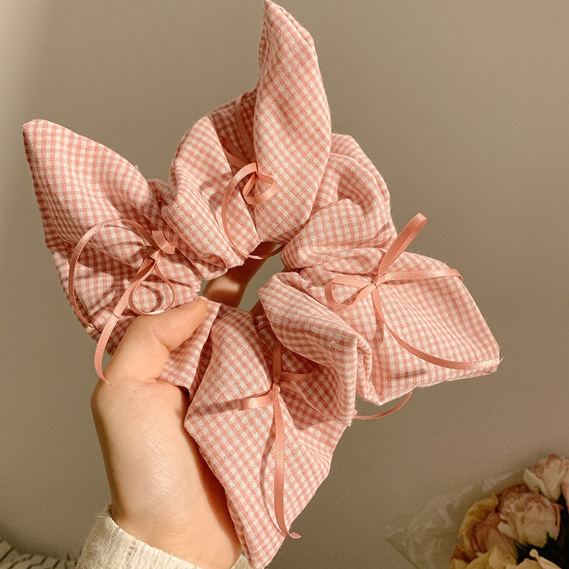 Women's Sweet Polyester Hair Tie Scrunchie for Daily Holiday Bow Knot