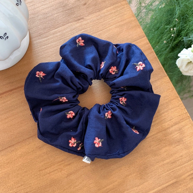 Women's Retro Cloth Bubble Braid Hair Rope Spring Summer Pink Floral