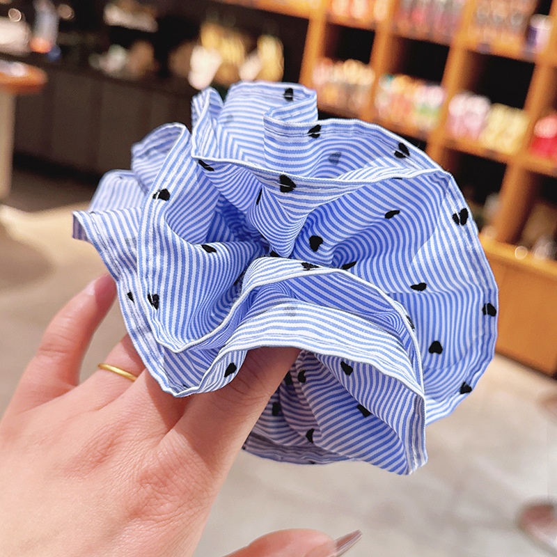 Women's Elegant Large Cloth Scrunchie Banquet Hair Tie Ditsy Floral