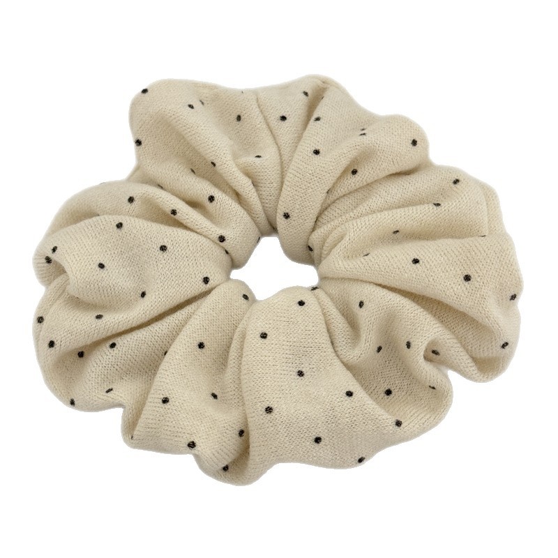 Women's Soft Knitted Low Ponytail Elastic Hair Bands Polka Dot