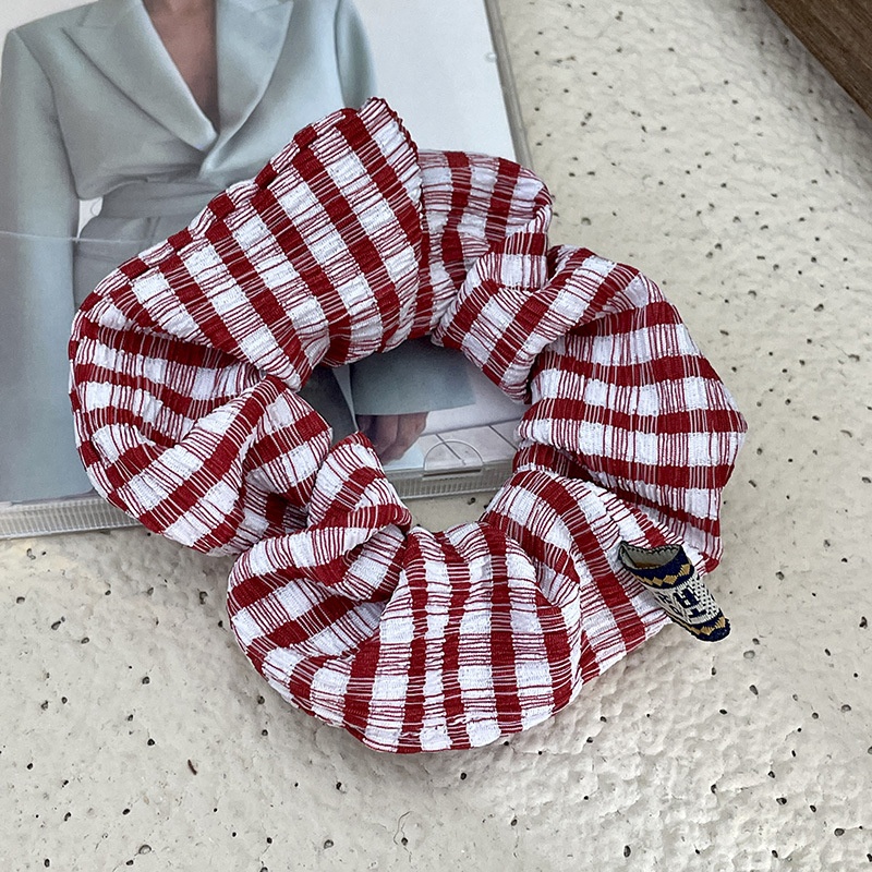 Women Versatile Sweet Fabric Scrunchie Hair Tie Ditsy Floral Plaid