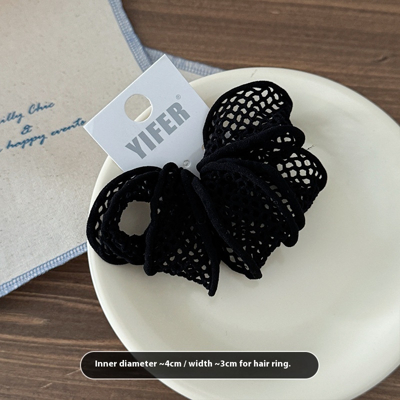 Women's High Elastic Mesh Ponytail Hair Ties Braided Fabric