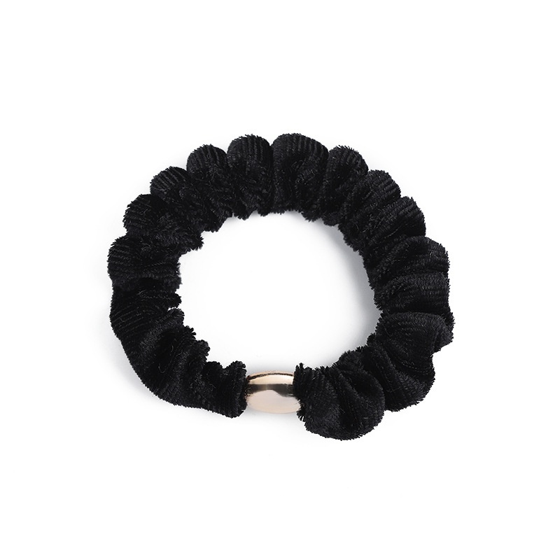 Women's Large Elastic Velvet Hair Ties Striped Grey Pink Blue Black