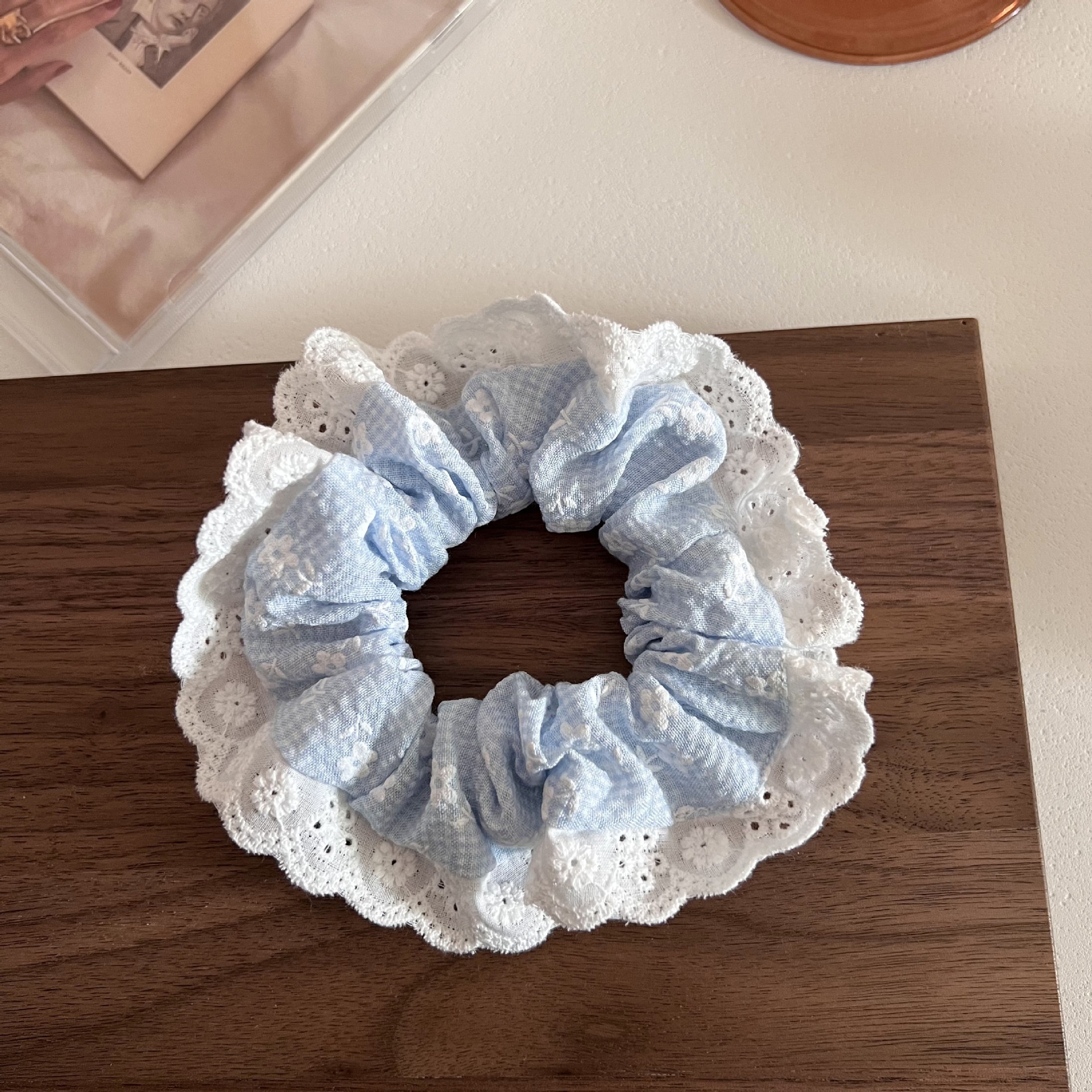 Women's Sweet Spring Summer Lace Tail Hair Bands Ditsy Floral