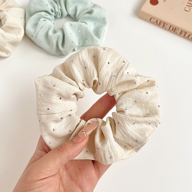 Women's Elegant Pleated Hair Tie Solid Color Classic Daily Scrunchie