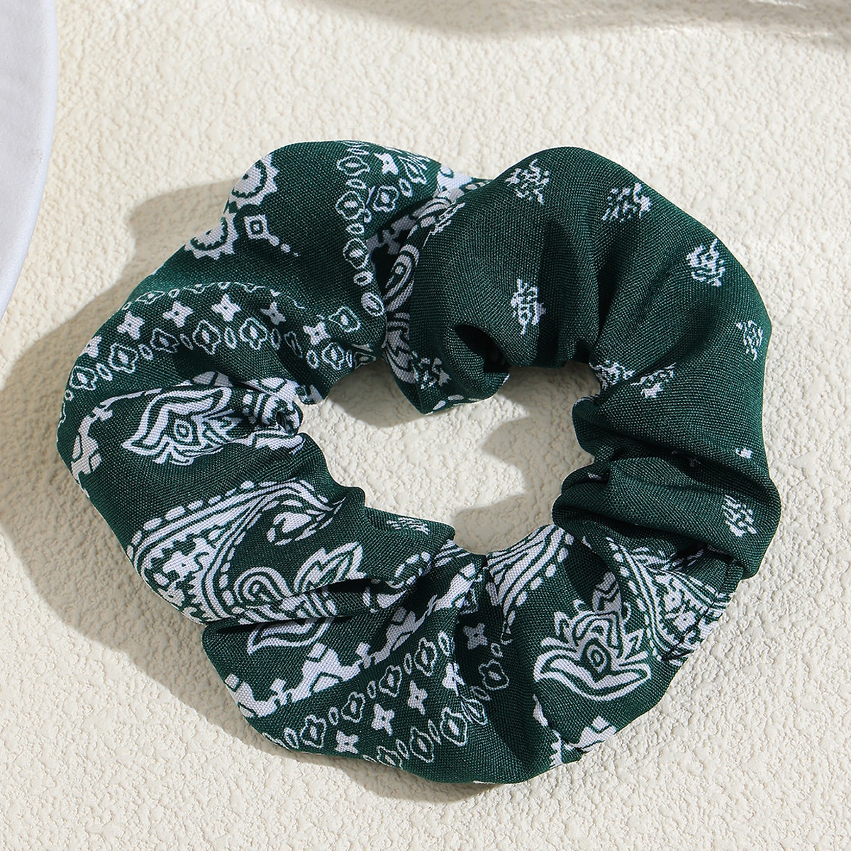 Women's Elegant French Fabric Scrunchie Retro Cashew Flower Paisley