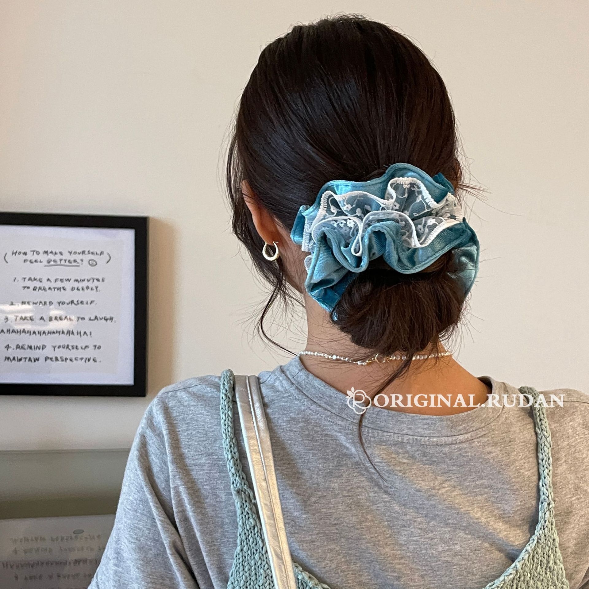 Women's Daily Casual Retro Cloth Hair Tie Scrunchie Solid Color
