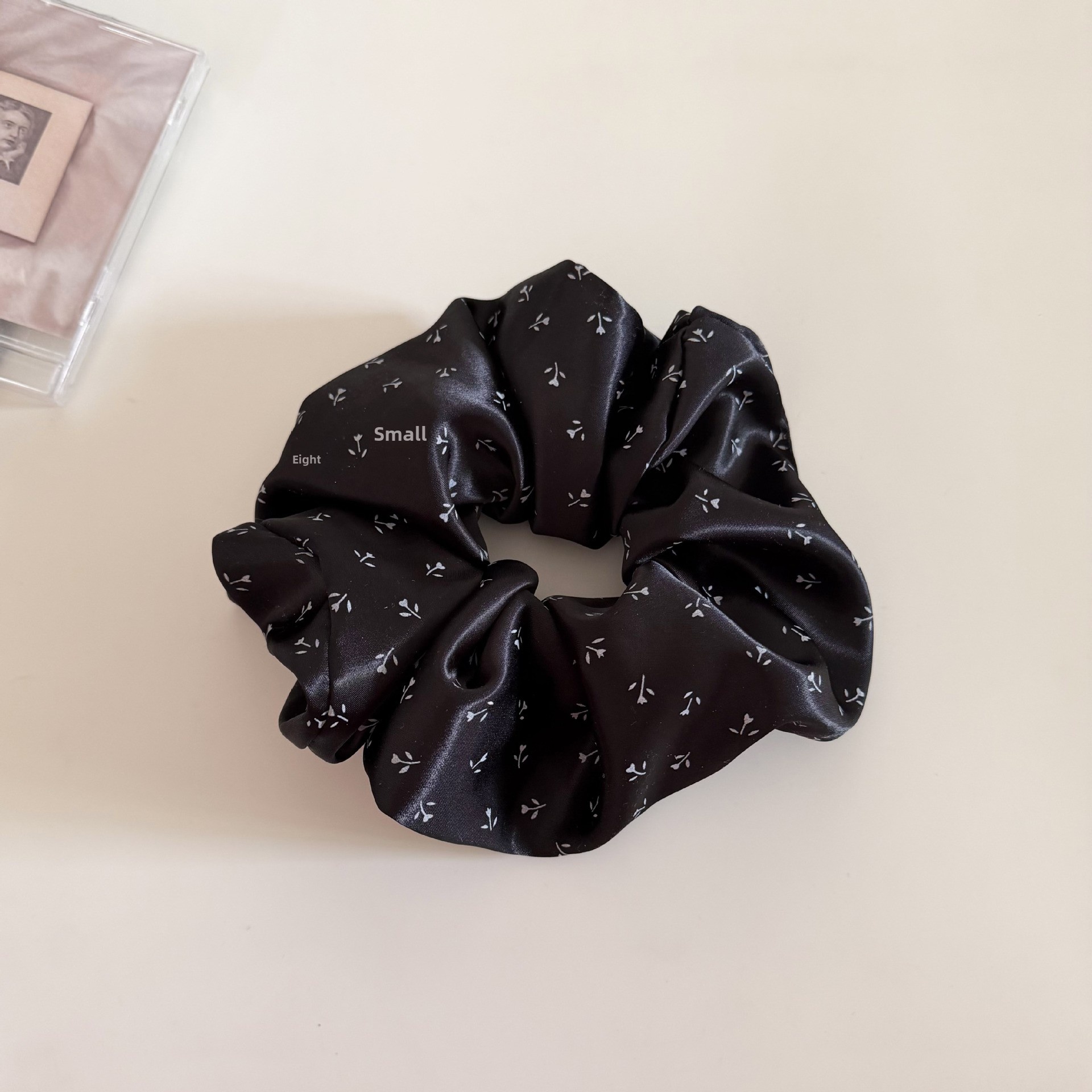 Women's Elegant Satin Hair Tie Daily Accessories Blue Ditsy Floral