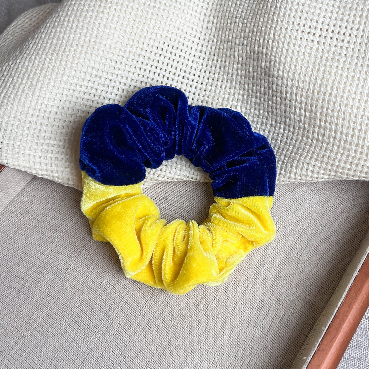 Women's Classic Color Block Cloth Hair Tie for Vacation Spring Summer