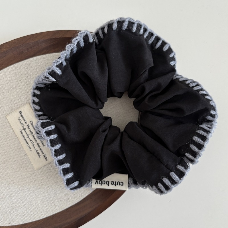 Women's Hand-sewn Knitted Hairband Solid Color Lazy Style Fabric Headband