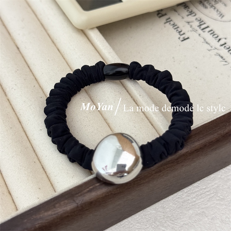 Women's Elegant Alloy Hair Tie Silver Geometric Heart