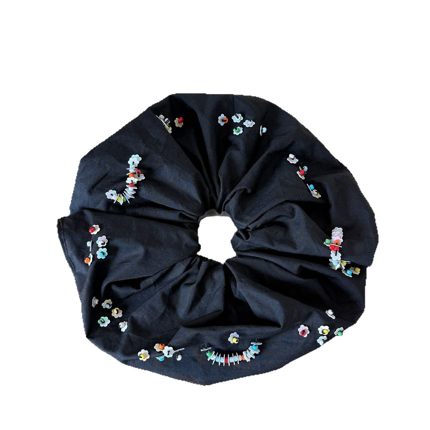 Women's Elastic Hair Tie Colorful Bean Beads Soft Forest Style Cloth Band