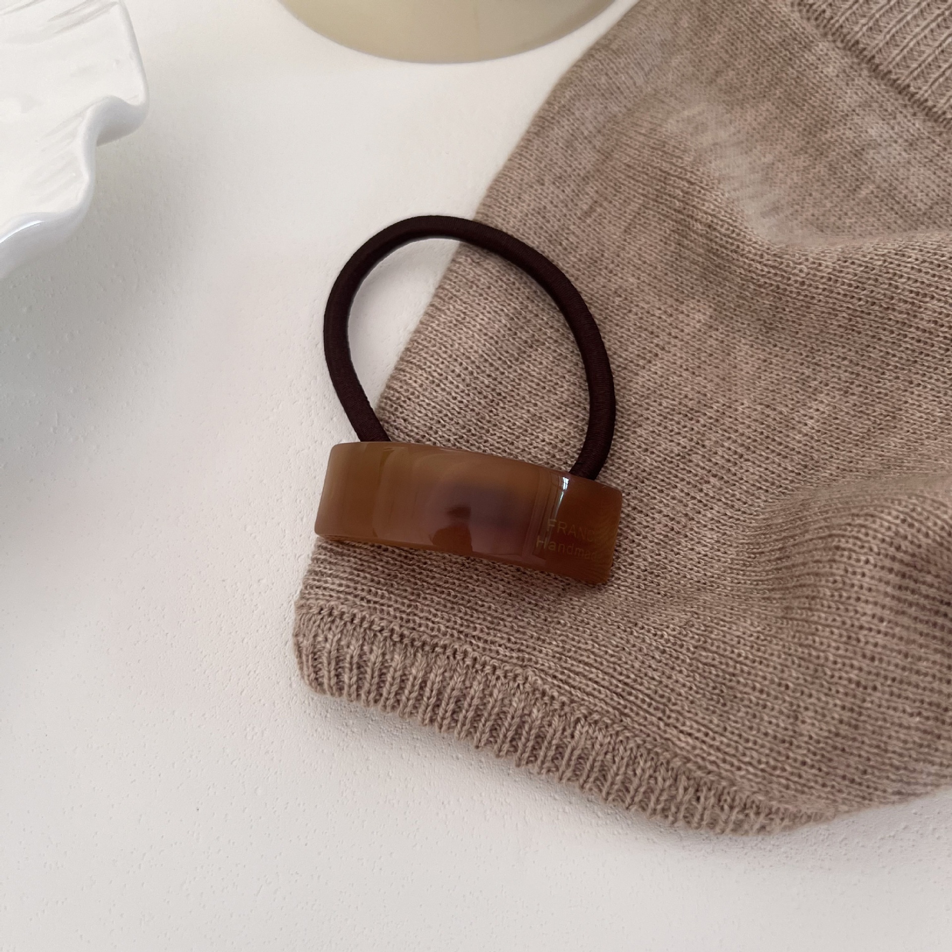 Women's Acetate Ponytail Hair Tie Geometric Rectangle Multi-Color