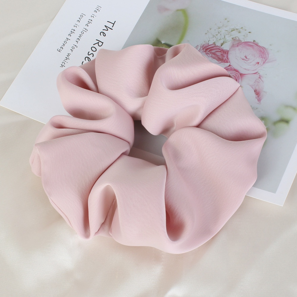 Women Soft Cloth Elastic Hair Bands Spring Summer Solid Color Hair Ties