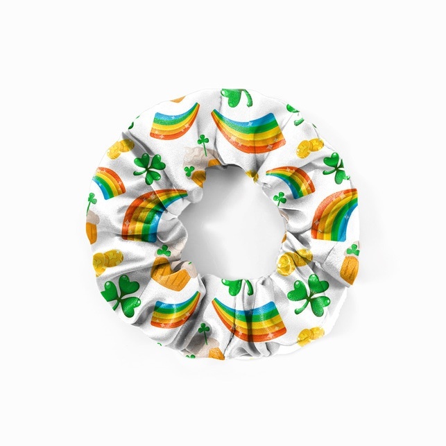 Women's St. Patrick's Elastic Cloth Headband Green Shamrock Print