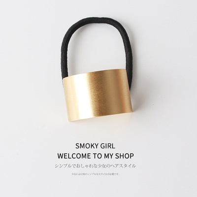 Women's Minimalist Metal Hair Ties Geometric Hollow Alloy Ponytail Holder