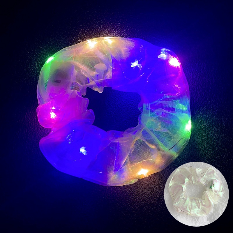 Women's Luminous Artificial Crystal Autumn Halloween Hair Tie Solid Color