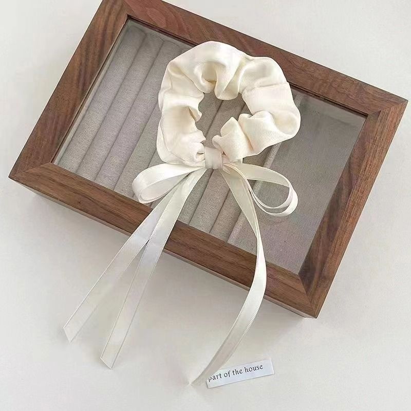 Women's Sweet Daily Handmade Cloth Hair Tie Solid Color Bow Knot