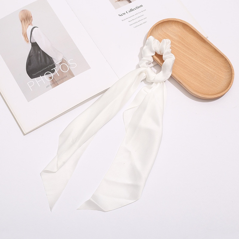 Women's Daily Satin Knotted Ribbon Ponytail Scrunchie Solid Color