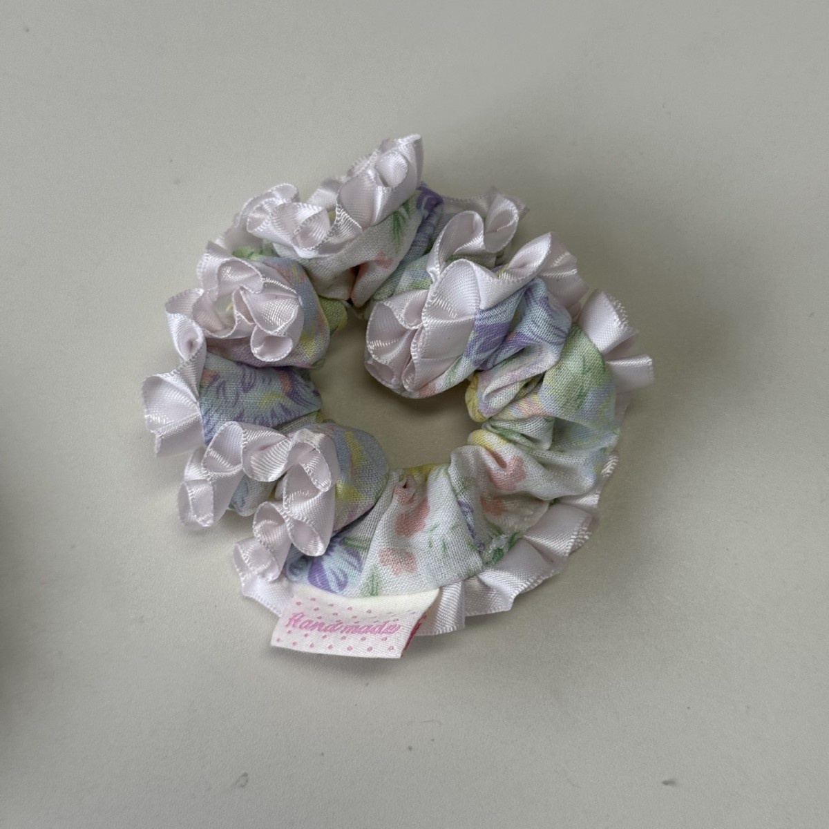 Girls Sweet Floral Print Gauze Bowknot Hair Ties Forest Style Elastic Bands