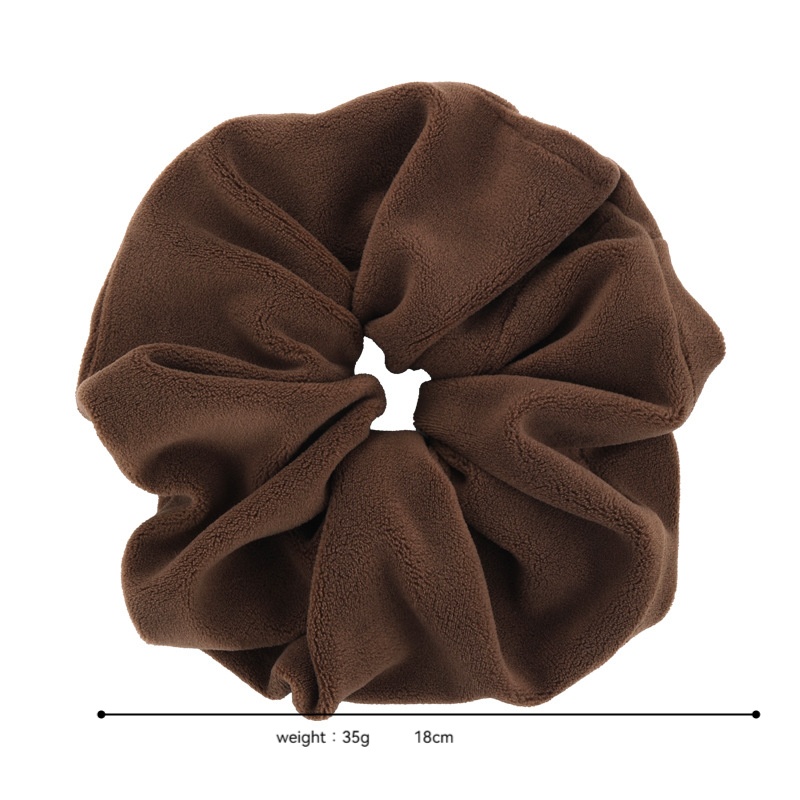 Women's Soft Towel Hair Drying Scrunchie Winter Casual Solid Color Tie