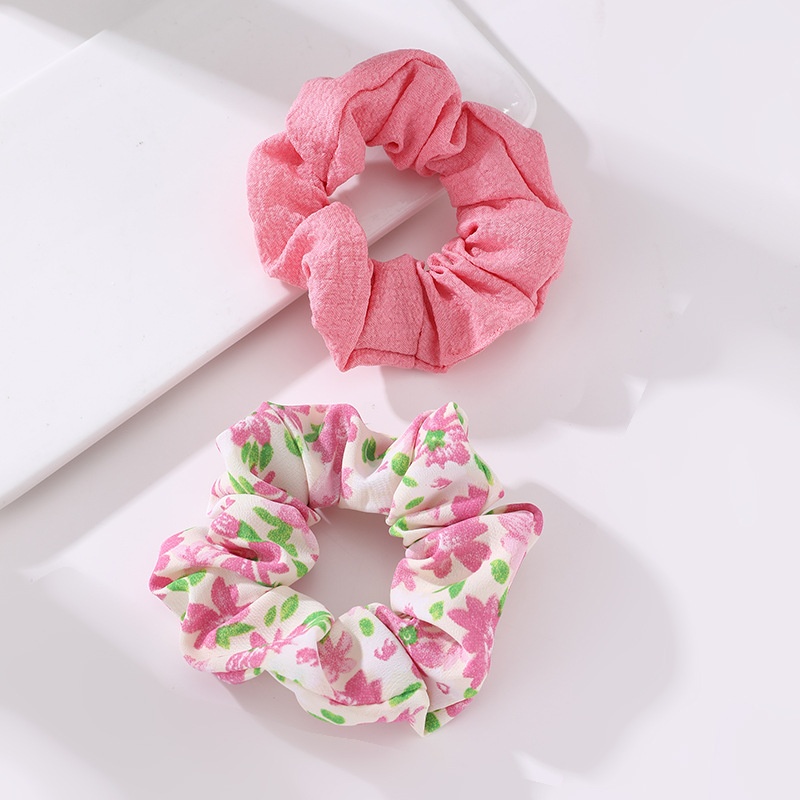 Women's Daily Cute Fabric Hair Scrunchies 2-Piece Set Ethnic Floral