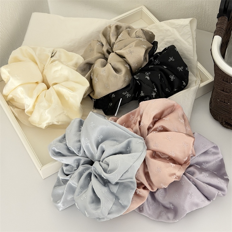 Women's Elegant Satin Hair Tie Ponytail Holder Multicolor Bowknot