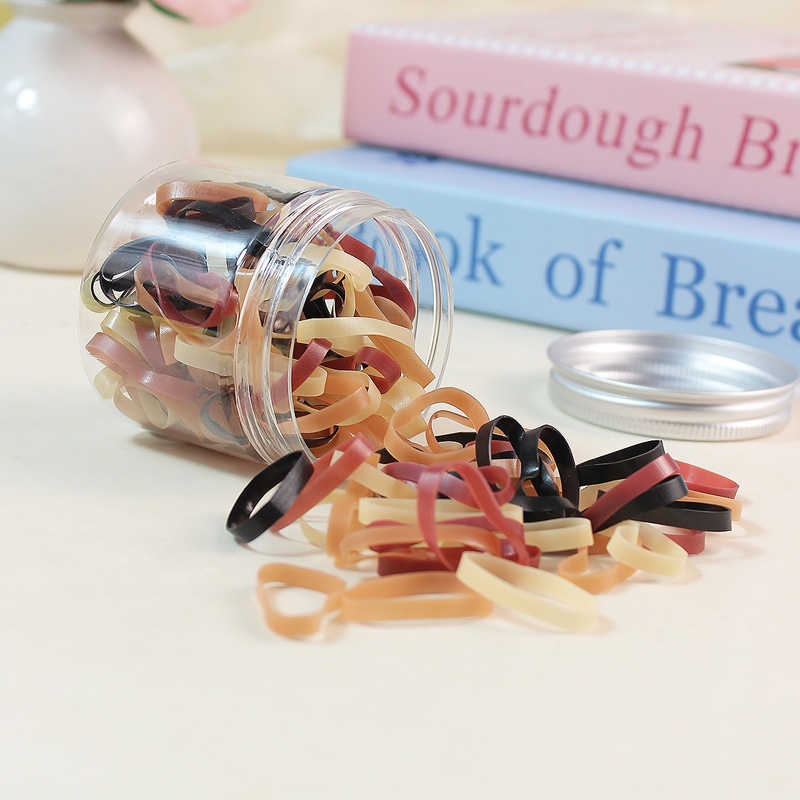 Girls High Elastic Thickened Canned Hair Ties Colorful Rubber Bands